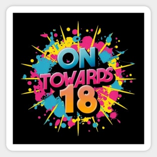 18th Birthday Celebration Design Sticker